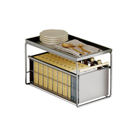 Offre Spéciale multi-usages cuisine salle de bain tiroir coulissant armoire panier de rangement étagère à épices en métal tirer sous évier support de rangement