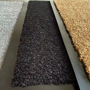 Tapete de Polipropileno Recubierto de PVC, Rectangular, Grosor Medio (0.4-0.6 Pulgadas) Alfombra Antideslizante para el Hogar, de Color Sólido, con Diseño de Mechones, Fácil de Limpiar - Product Image 1
