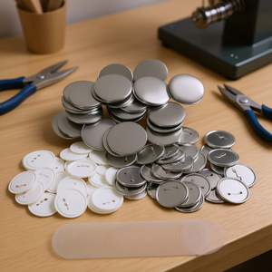 Pièces de badges à bouton de 3 pouces en métal sans nickel pour machine à badges (machine non incluse) - Product Image 2