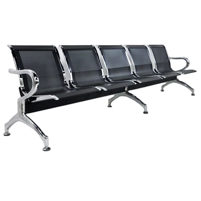 เก้าอี้สนามบิน5ที่นั่งโรงงานขายตรงธนาคารแถวเก้าอี้สถานีรอโรงพยาบาล Infusion เก้าอี้ห้องประชุมสีดำสีเทา