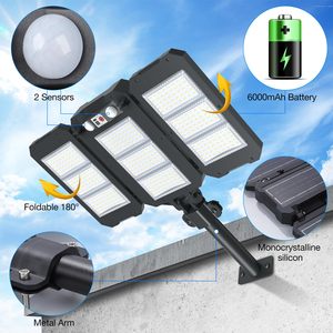 3 đầu năng lượng mặt trời tường ánh sáng ngoài trời Led cảm biến chuyển động IP65 không thấm nước an ninh không dây ABS vườn đèn - Product Image 5