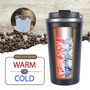 Customize <b>Reusable</b> 380ml/510ml Temperature Display Thermal Stainless Steel Smart Office <b>Cup</b> Double Wall Vacuum Insulated - Product Image 1