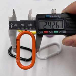 Wholesale High Quality Metal Keychain Oval Ring Spring Buckle DIY Accessories Colorful Carabiner Pendant for <b>Bag</b> Decor - Product Image 5