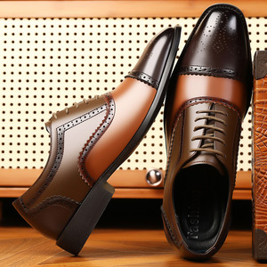 Nuevos Zapatos <span class=keywords><strong>Oxford</strong></span> Casuales de Piel Sintética con Cordones y Punta Cuadrada DANIEL WAFER 2025, Zapatos Formales de Lujo para Bodas y Fiestas de Otoño - Product Image 5