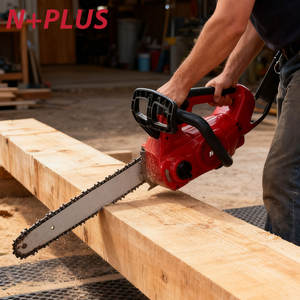 N + PLUS家庭用新エネルギーチェーンソーガーデンツール工業用電気リチウムバッテリー木材切断機チェーンソー - Product Image 1