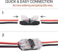 Conector de cable de bajo voltaje negro estándar, macho, cobre