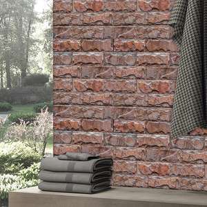 Modern Red <b>Rock</b> Wall Peel <b>Stick</b> Wallpaper Self-Adhesive PVC Easy Maintain Waterproof for Kitchen Bathroom Gym Decorative Purpose - Product Image 1