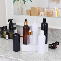 Großhandel Leere PET 100ml-500ml Siebdruck-Kosmetikflasche mit Schraubverschluss für Shampoo und Lotion, Großmengenlieferung