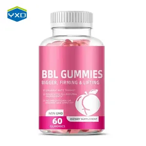 FactoryOEM Bbl Butt Enhancement Gummy Bears Vitamins Ginseng Tablets Booty Gummies Butt Increase Supplement For Women 60 Gummies