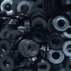 Rondelles plates en nylon, rondelles en plastique noir, kit de rondelles assorties - Product Image 1