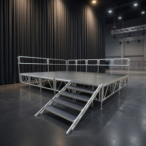 เวทีอลูมิเนียมแบบพกพา รูปทรงสี่เหลี่ยมจัตุรัส สำหรับงานคอนเสิร์ต งานเทศกาล โบสถ์ และงานอีเว้นท์ต่างๆ - Product Image 1