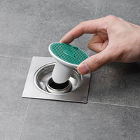 Cubierta de drenaje de baño antiolor de cocina de alta calidad, cubierta de colador de drenaje de suelo de ducha de baño, tapón de drenaje de suelo magnético de ballena