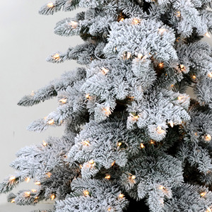 White Flocked Christmas <b>Tree</b> Pvc <b>Led</b> Christmas <b>Tree</b> Outdoor Christmas <b>Tree</b> for Commercial Events - Product Image 5