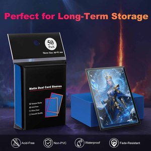 Wholesale Custom Packaging Matte Card <b>Sleeves</b> Fit Baseball Sports Game Matte Dual Deck Card Protectors Matte <b>Sleeve</b> - Product Image 4