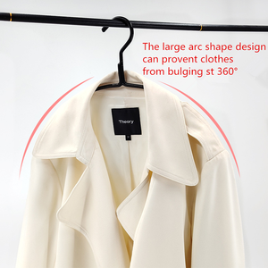 PVC nhúng chống trượt ARC lớn 14inch quần áo Móc áo treo móc trackless đen hình tròn Quần lót bikini kim loại móc áo - Product Image 5