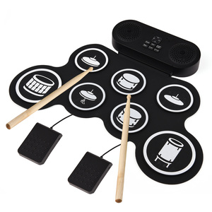 Juego <span class=keywords><strong>de</strong></span> <span class=keywords><strong>tambor</strong></span> electrónico <span class=keywords><strong>de</strong></span> mano, 7 almohadillas con altavoz doble, 7 estilos <span class=keywords><strong>de</strong></span> batería, 6 ritmos, 10 canciones <span class=keywords><strong>de</strong></span> demostración, almohadilla <span class=keywords><strong>de</strong></span> práctica portátil, <span class=keywords><strong>tambor</strong></span> - Product Image 1