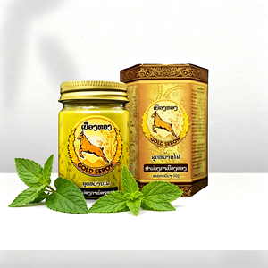 Baume Chauffant Herbal Gold Serow au Curcuma et au Gingembre pour un Apaisement Profond et un Soulagement de la Fatigue et des Douleurs de la Taille, des Jambes et des Mains - Product Image 4