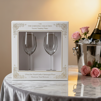 Flûtes à champagne personnalisées en acrylique cristal avec logo sur mesure, couleur noire et rose, verres en plastique en gros
