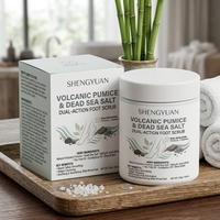 Gommage exfoliant bio fermenté avancé pour les pieds, pâte nettoyante adoucissante pour les talons au pierre ponce volcanique et au sel de la Mer Morte, fournisseur OEM