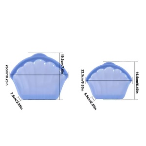 1/2 Stück Muschelförmige Silikon-Frischhaltebeutel Wiederverwendbare Lebensmittelqualität Ziplock-Behälter für Haushalt Küche Kühlschrank Aufbewahrungsbeutel - Product Image 5