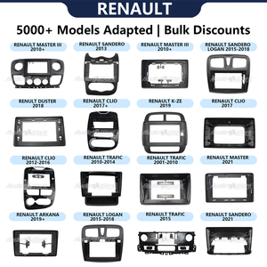 Cadre d'intégration universel pour autoradio Android et lecteur DVD de <span class=keywords><strong>voiture</strong></span> RENAULT, compatible toutes tailles et modèles, accessoires auto - Product Image 2