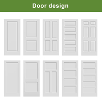 Porte intérieure moderne en MDF blanc apprêté, à âme creuse et moulurée, pour application en villa