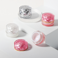 Pot en plastique acrylique à double paroi, format voyage, pour emballage cosmétique, vide, pour crème pour le visage, crème pour les yeux