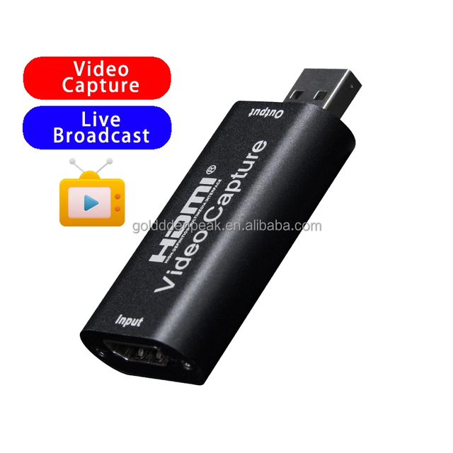 Audio Video Capture Card for 4K HD Live Streaming Adapter Plastic Wired
