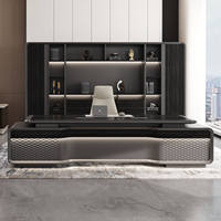 Ensemble de bureau et chaise de direction classique et haut de gamme, bureau de PDG moderne et simple, luxe léger et haut de gamme