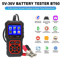 Analizador de Baterías Automotriz Digital BT60 12V/24V, Herramienta de Diagnóstico para Autos, Camiones, Vehículos Recreativos