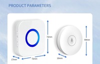 VIANS Smart life Sonnette sans fil Génération auto-alimentée Étanche IP44 EU UK US Plug Carillon safe smart Door Bell