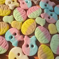 Bonbons gélifiés suisses, style suédois, ovales, moelleux, acidulés, doux, bicolores, bonbons fruités, en vrac