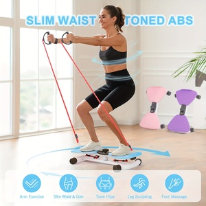 Plateforme de torsion abdominale silencieuse avec compteur numérique et bande en forme de 8, capacité 360 lb, pour exercices à domicile - Product Image 1