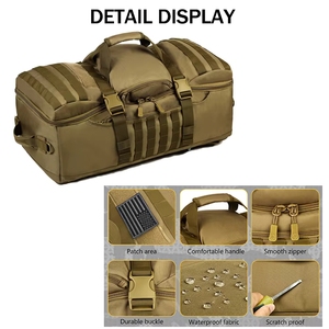 <span class=keywords><strong>Mochila</strong></span> Táctica Impermeable <span class=keywords><strong>de</strong></span> Gran Capacidad, <span class=keywords><strong>60</strong></span> <span class=keywords><strong>Litros</strong></span>, con Cierre <span class=keywords><strong>de</strong></span> Cremallera, Multiusos, para Caza, Montañismo y Viajes - Product Image 4