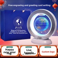 Globe de Lévitation Magnétique DeepSeek avec Lumière Interactive AR Colorée - Ornement Parlant Intelligent Tmall Wizard