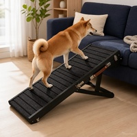 Höhenverstellbare Hunderampe für Kleine und Mittlere Hunde Rutschfeste Hunderampe für Couch Sofa Bett Faltbar Einfache Aufbewahrung Innenbereich Heimgebrauch