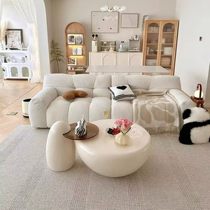 Elegante <span class=keywords><strong>Mesa</strong></span> <span class=keywords><strong>de</strong></span> <span class=keywords><strong>Centro</strong></span> <span class=keywords><strong>Extensible</strong></span> Estilo Crema con Diseño <span class=keywords><strong>de</strong></span> Garra <span class=keywords><strong>de</strong></span> Gato, Moderna, <span class=keywords><strong>Convertible</strong></span>, con Tapa <span class=keywords><strong>Elevable</strong></span>, Estilo Nórdico - Product Image 3