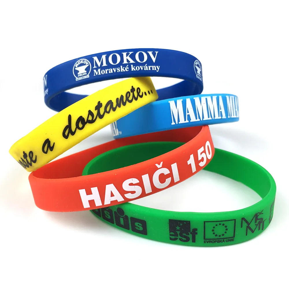 Personalized Custom Logo Rubber Silicone Bracelet for Promotion Gift