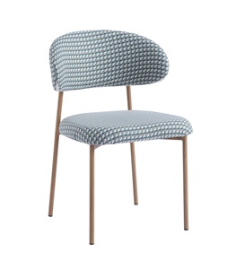 Ghế ăn sweetcrispy Bộ 4, boucle bọc ghế nhà bếp hiện đại với tựa lưng cong & chân kim loại, phòng khách - Product Image 5