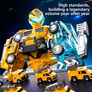 Jouet de construction magnétique pour enfants, blocs de construction robotiques, transformation en voiture, assemblage DIY, puzzle STEM, <span class=keywords><strong>jaune</strong></span>, bleu, rouge, blanc, certifié EN71 CPC - Product Image 2