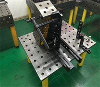 Meja Las Fleksibel 3D Besi Cor HT250 Modular dengan Perlengkapan untuk Fabrikasi Logam