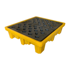 พาเลทพลาสติก HDPE แบบ 4 ทิศทาง รับน้ำหนักได้ 2.0 ตัน สำหรับถังเคมี ป้องกันการรั่วไหล - Product Image 3