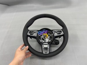 Volante Sportivo in Pelle Nappa Premium con Indicatore Giallo per <span class=keywords><strong>Porsche</strong></span> Macan Panamera 911 718 <span class=keywords><strong>918</strong></span> <span class=keywords><strong>Spyder</strong></span>, Aggiornamento da Vecchio a Nuovo - Product Image 6