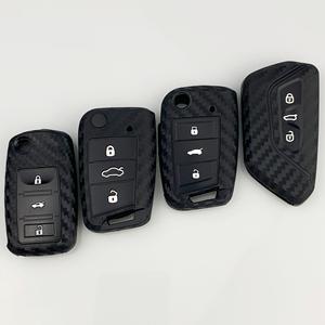 Vente en gros bas <span class=keywords><strong>prix</strong></span> Nouveau design de housse de <span class=keywords><strong>clé</strong></span> de voiture en silicone carbone pour <span class=keywords><strong>Volkswagen</strong></span> Passat Golf Accessoires de protection de <span class=keywords><strong>clé</strong></span> de voiture - Product Image 1