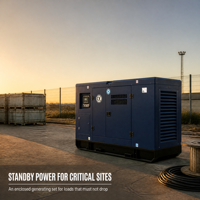Groupe électrogène diesel insonorisé Weichai 300 kVA 240 kW triphasé 400 V 50/60 Hz avec commande à distance ATS pour site minier