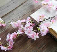 Vente directe d'usine, fleurs artificielles en soie de haute qualité pour la décoration de la maison et des mariages, fleurs de cerisier roses, branche de fleurs