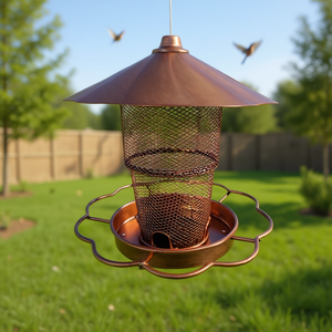 Comedero para Pájaros de Metal, 1.8 Litros, Resistente al Óxido, Estilo Tradicional para Pájaros Silvestres, Acabado Pulido, Modelo D0100HA8YAU - Product Image 2