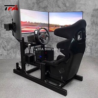 Simulateur profil aluminium volant personnalisé Cockpit simulateur de jeu de conduite superbe Cockpit avec vraie chaise course