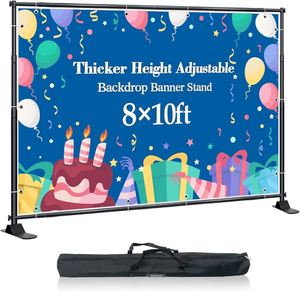 Adjustable Heavy Stand 8Ft/10Ft X 8Ft Large Customizable Photography Backdrop-Eco-Friendly Polyester Easy Carry Hanging - Product Image 1