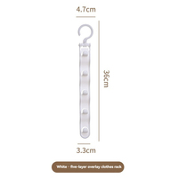 Porte-vêtements mural pliable Wonder Closet Mini Magic Hangers en plastique pour gagner de la place dans la garde-robe